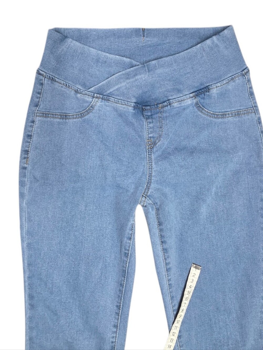 NEW Crossover-Waist Style Capris Light 6-TALL